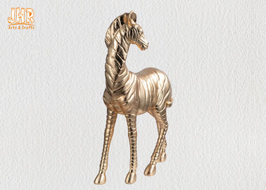 Bảng trang trí tượng Polyresin Zebra Tượng sợi thủy tinh Điêu khắc động vật Vàng lá