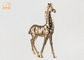 Lá vàng đứng Polyresin Động vật Tượng nhỏ Zebra Điêu khắc Bàn Tượng Trang trí