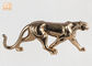 130cm Leopard điêu khắc trang trí với lá vàng kết thúc tượng động vật Polyresin