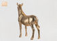 Trang trí tượng lá vàng Polyresin động vật Tượng điêu khắc ngựa