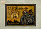 Cổ điển Mỹ lộ 66 Dấu hiệu treo tường bằng gỗ Mảng nhựa xe máy Tường trang trí Dấu hiệu quán rượu