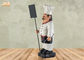 Trang trí Fat Chef Tượng Polyresin Đầu bếp Pháp Bức tượng bằng gỗ
