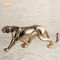Động vật trang trí bằng nhựa Leopard Tượng Polyresin Hình động vật bằng sợi thủy tinh Lá vàng hoàn thiện