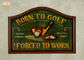 Trang trí nội thất Cổ bằng gỗ Dấu hiệu Câu lạc bộ Golf Câu lạc bộ Tường Nghệ thuật Dấu hiệu 3D Golf Tường